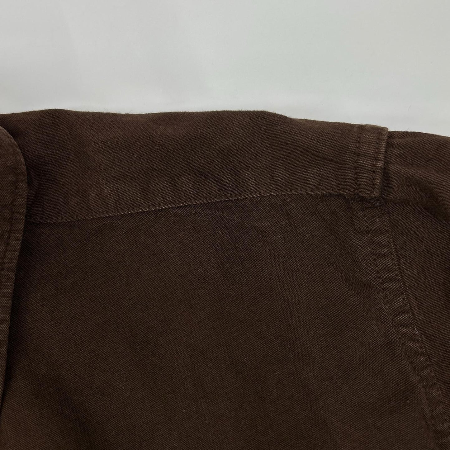 VISVIM Long Rider Dyed Cotton Hemp Long Sleeve Shirt Brown Size 5