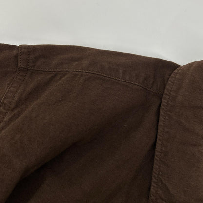 VISVIM Long Rider Dyed Cotton Hemp Long Sleeve Shirt Brown Size 5