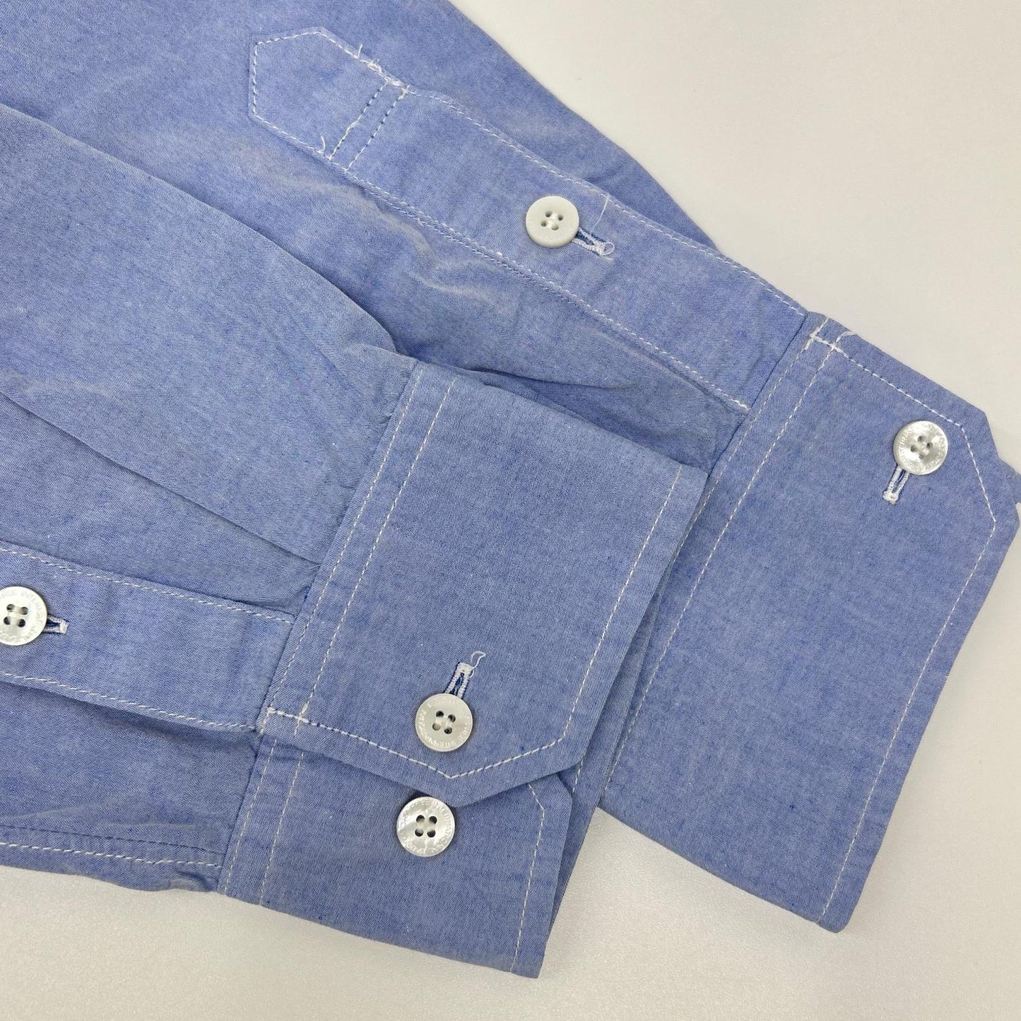 VISVIM Cotton Linen Regular Collar Shirt Blue Size 4