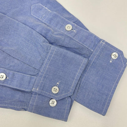 VISVIM Cotton Linen Regular Collar Shirt Blue Size 4