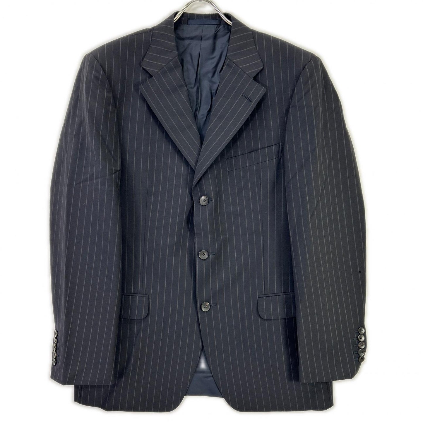 GUCCI Striped 3B Wool Blazer Black