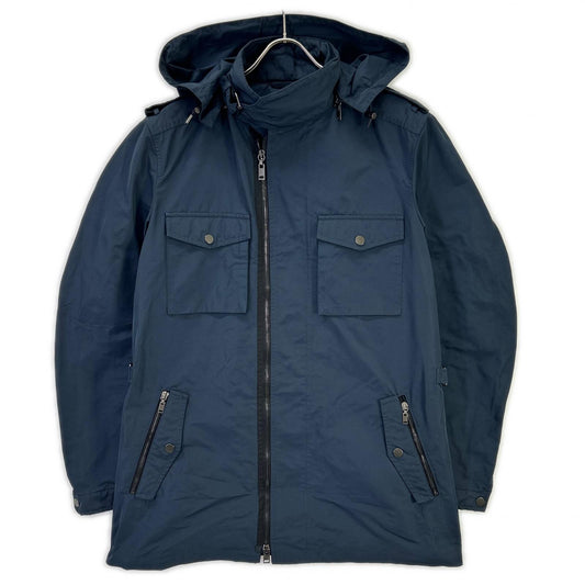 LANVIN Navy Nylon Military Jacket Size 48