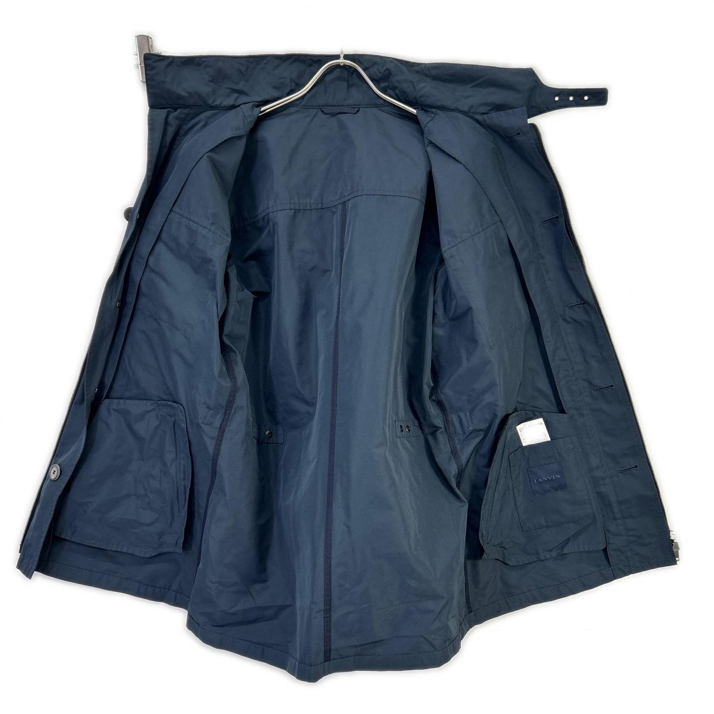 LANVIN Navy Nylon Military Jacket Size 48