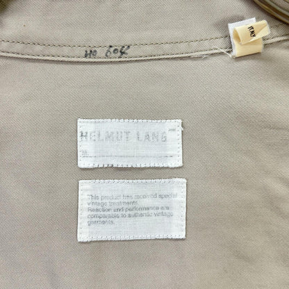 Helmut Lang Era Italian Cotton Shirt Beige Size 52