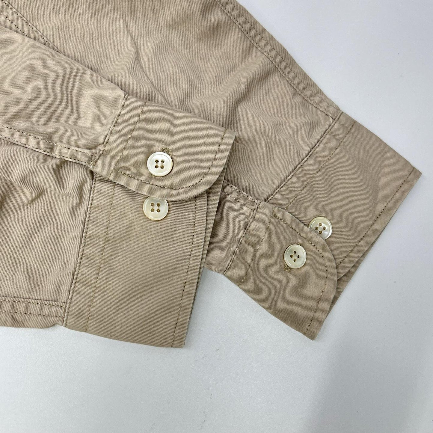 Helmut Lang Era Italian Cotton Shirt Beige Size 52