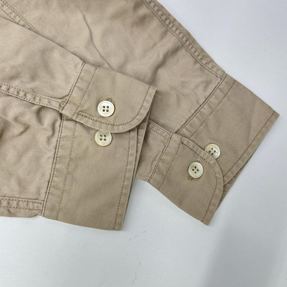 Helmut Lang Era Italian Cotton Shirt Beige Size 52