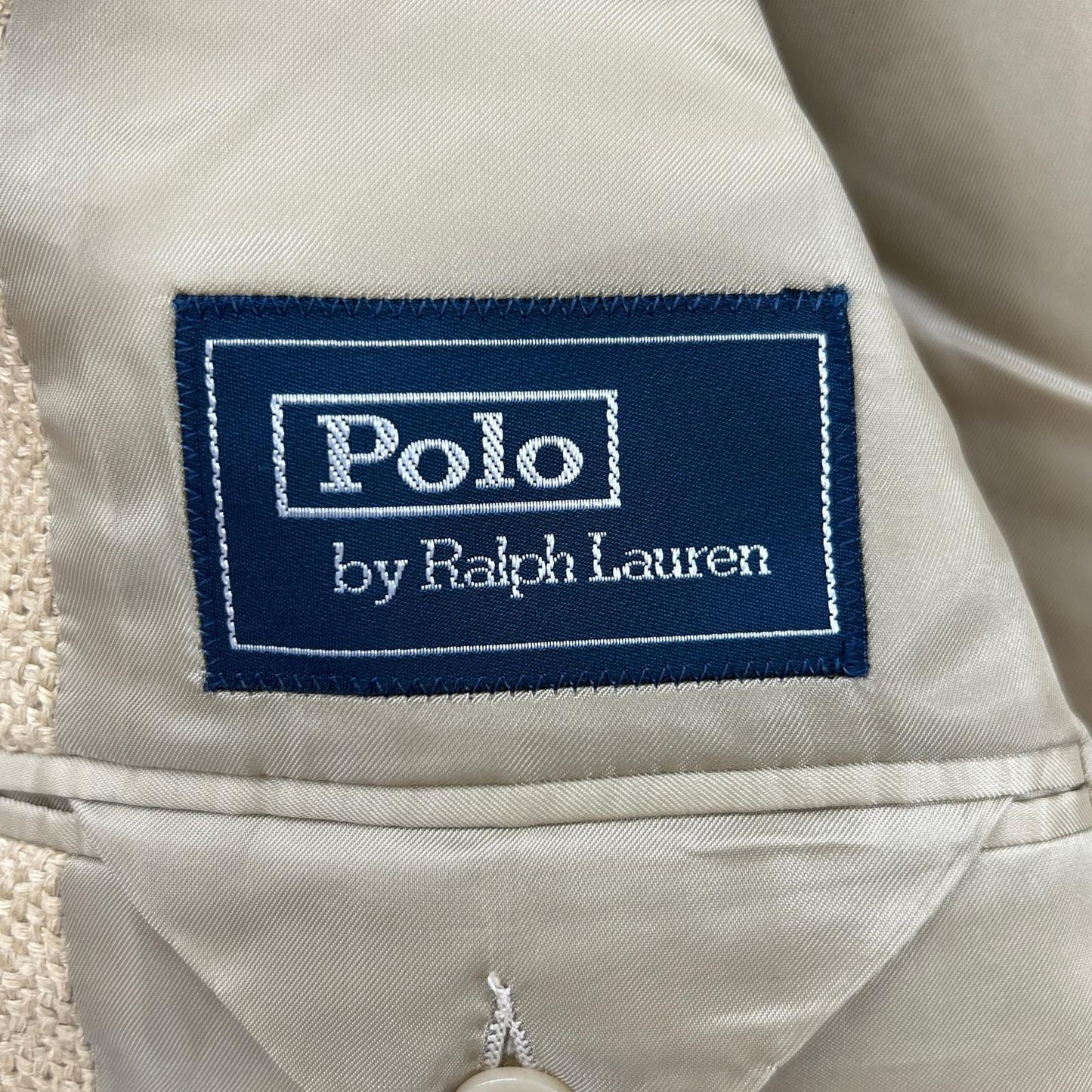 POLObyRalphLauren 90s Italian Linen 3-Button Jacket Size 42