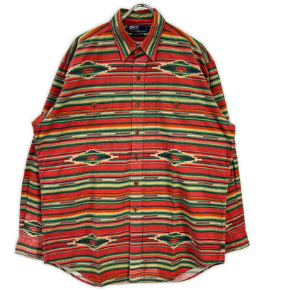 POLObyRalphLauren 90s Native Pattern Long Sleeve Polo Size L