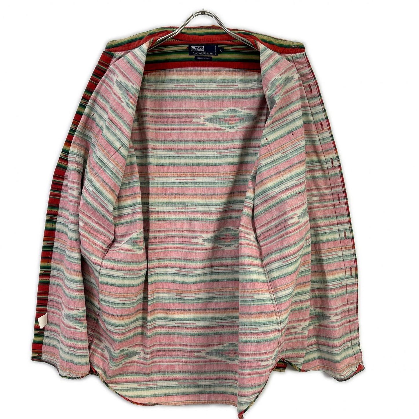 POLObyRalphLauren 90s Native Pattern Long Sleeve Polo Size L