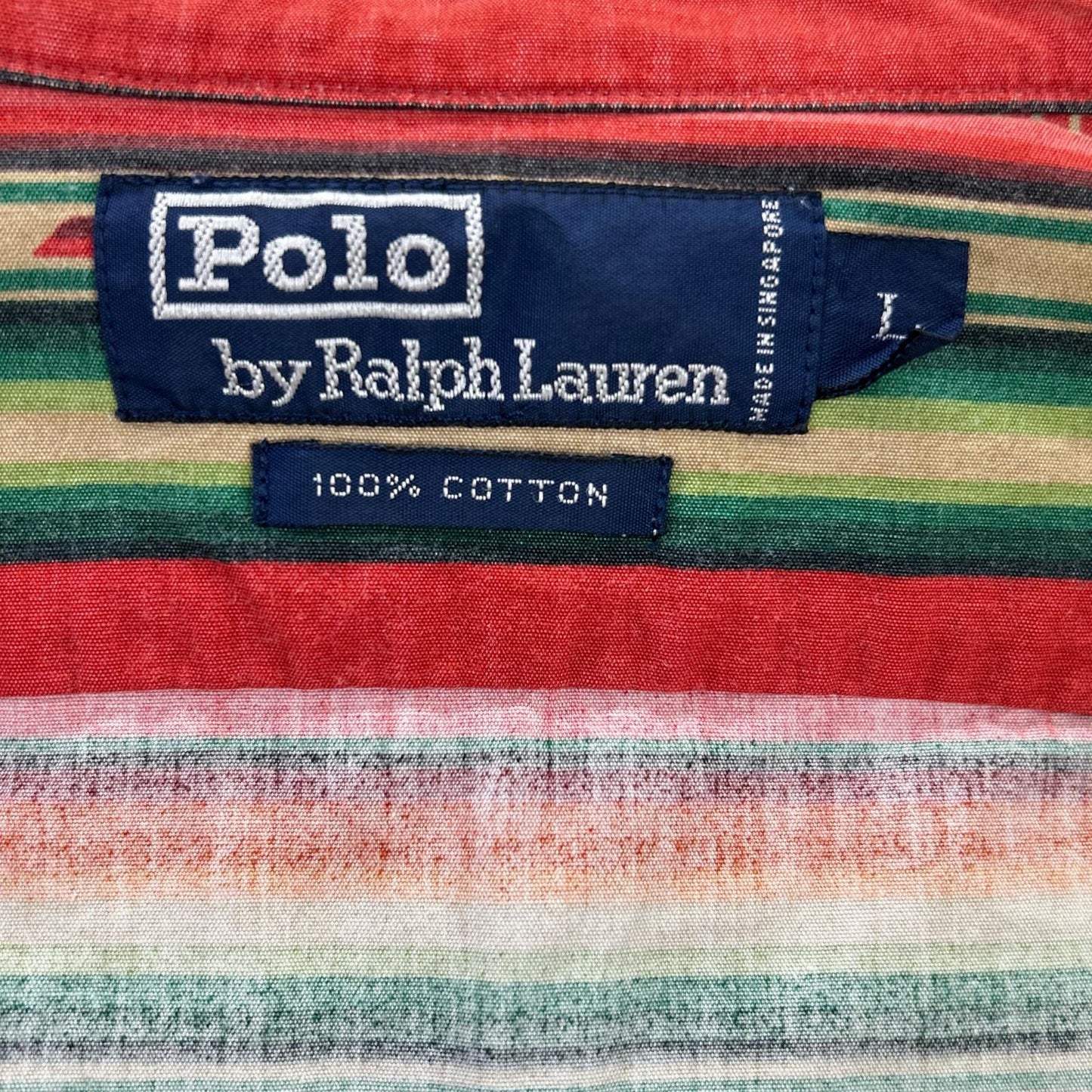 POLObyRalphLauren 90s Native Pattern Long Sleeve Polo Size L