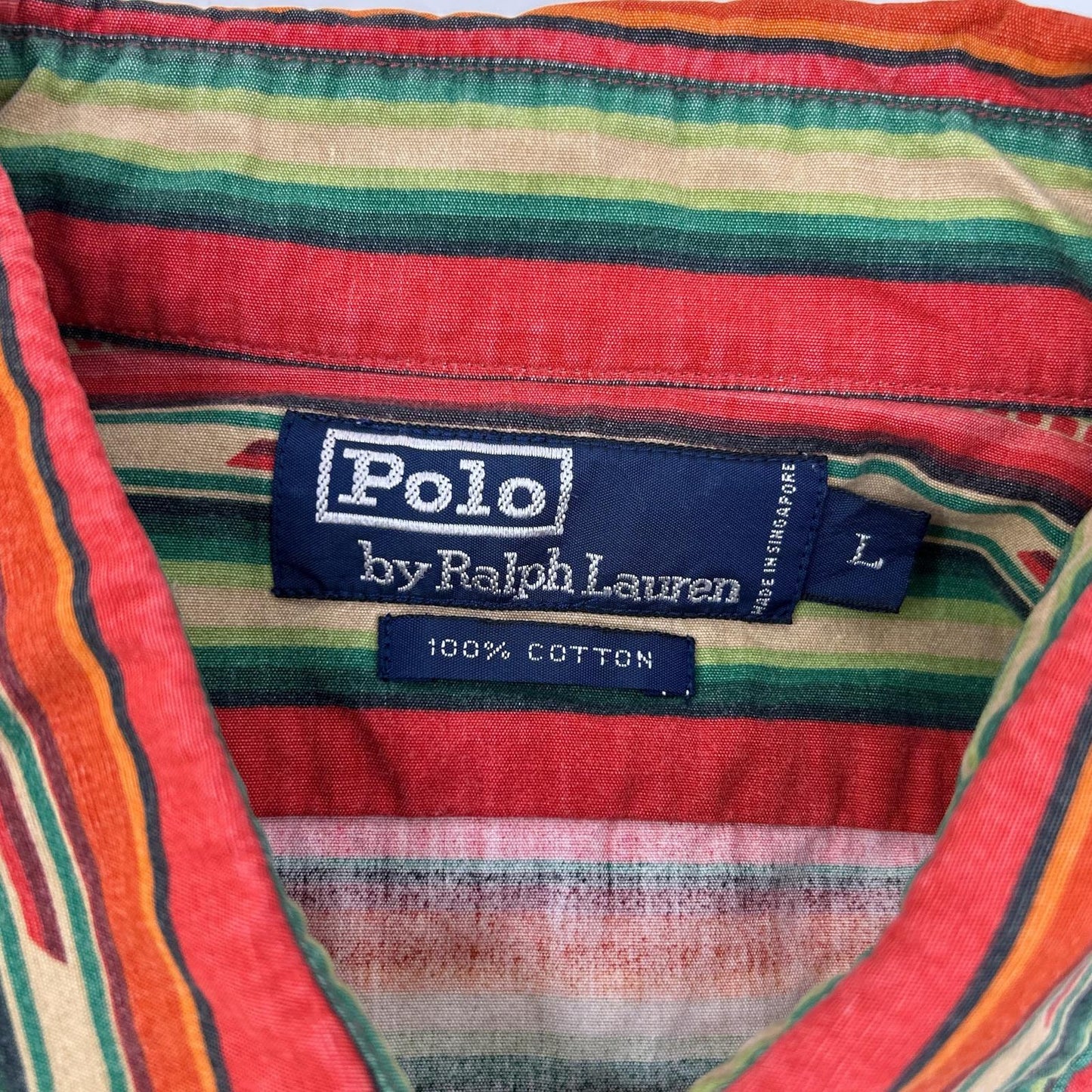POLObyRalphLauren 90s Native Pattern Long Sleeve Polo Size L