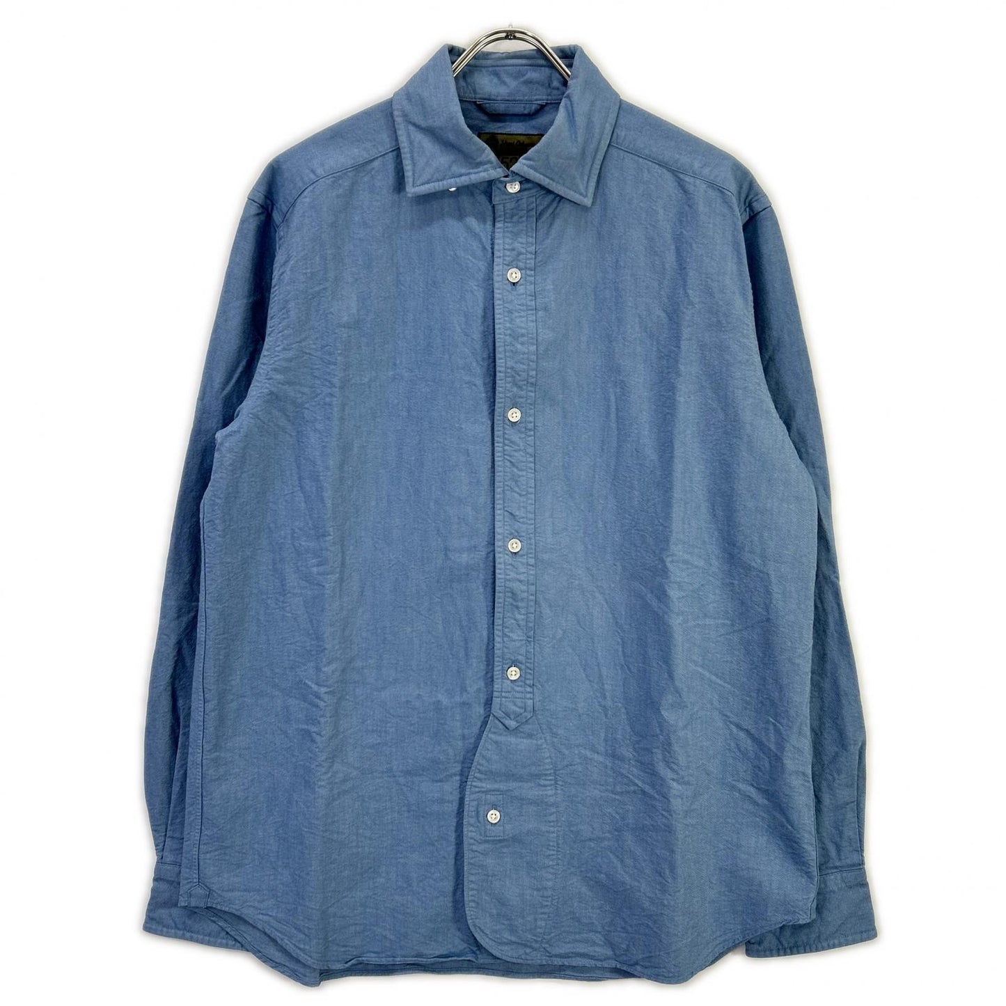 NIGEL CABOURN Blue Cotton Long Sleeve Shirt Size 52