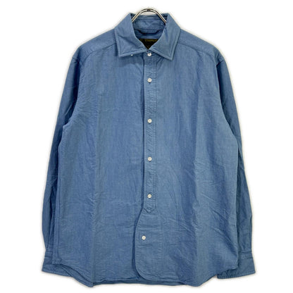 NIGEL CABOURN Blue Cotton Long Sleeve Shirt Size 52
