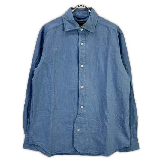 NIGEL CABOURN Blue Cotton Long Sleeve Shirt Size 52