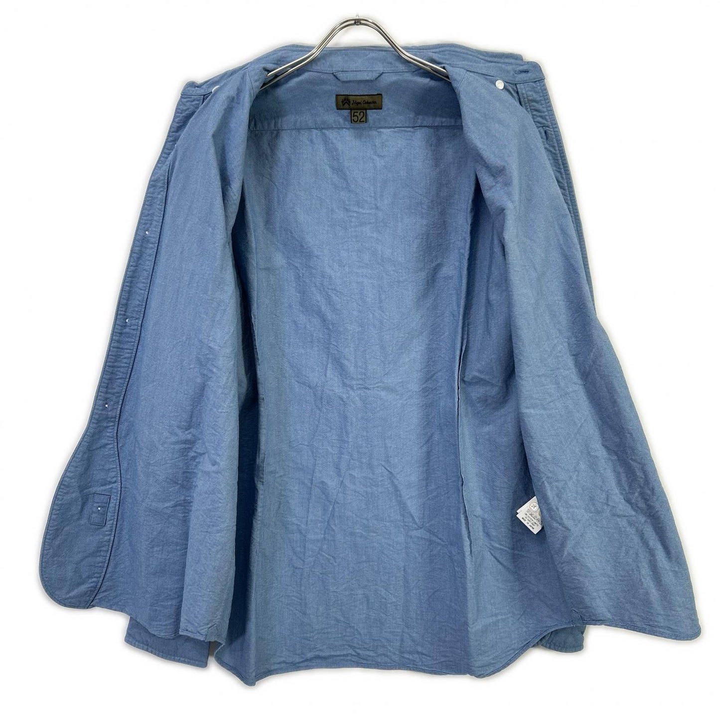 NIGEL CABOURN Blue Cotton Long Sleeve Shirt Size 52