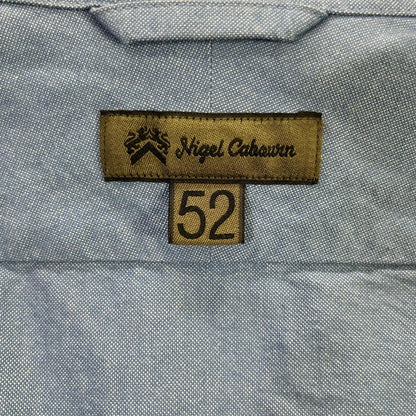NIGEL CABOURN Blue Cotton Long Sleeve Shirt Size 52
