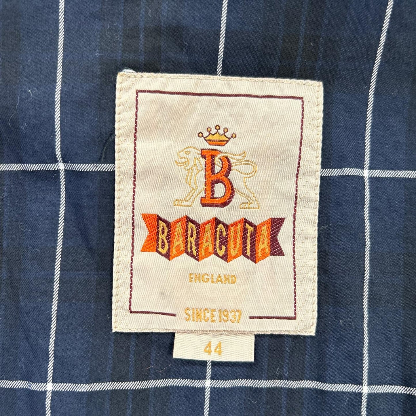 BARACUTA Navy British Made G9 Harrington Jacket Size 44