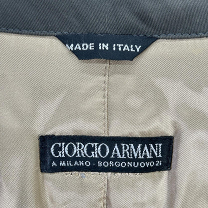 GIORGIOARMANI Khaki Check Lining Belted Trench Coat