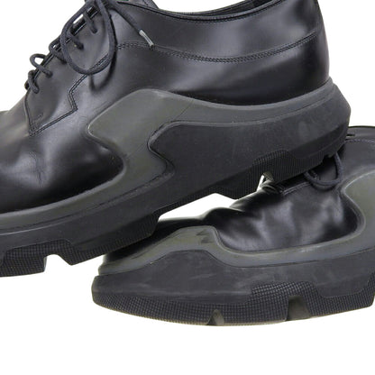 PRADA 15AW Leather Brushed Calfskin Sneakers Black Size 10