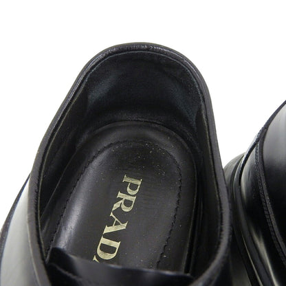PRADA 15AW Leather Brushed Calfskin Sneakers Black Size 10