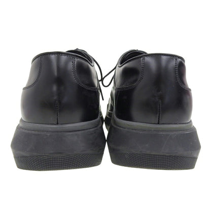 PRADA 15AW Leather Brushed Calfskin Sneakers Black Size 10
