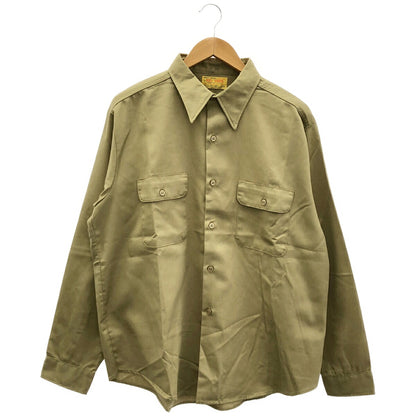 BIG YANK 70's Beige Long Sleeve Work Shirt Size XL