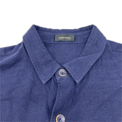 UNDER COVER 14AW Navy Cotton Nep Long Sleeve Shirt Size 4