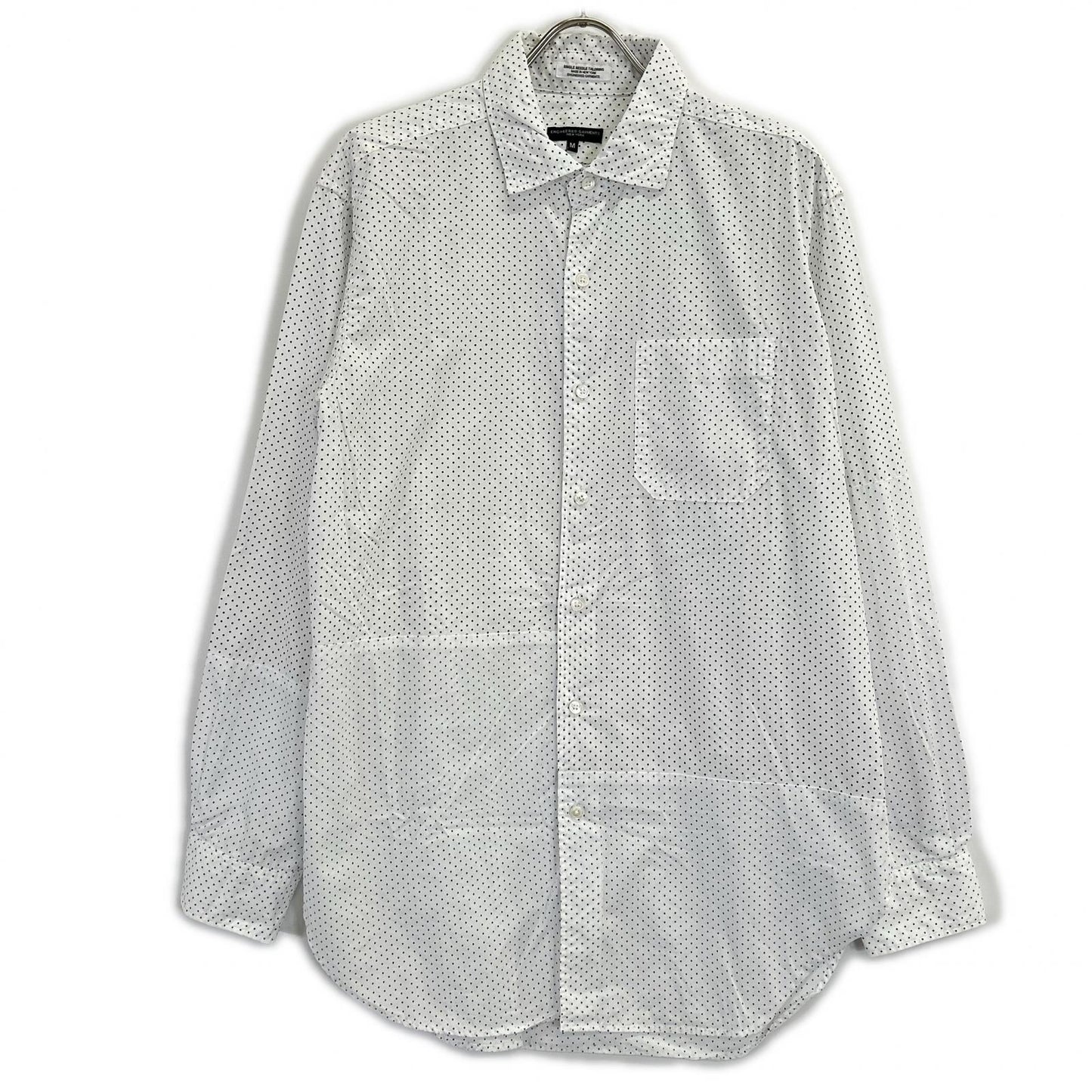 Engineered Garments Dot Pattern Cotton Shirt White Size M