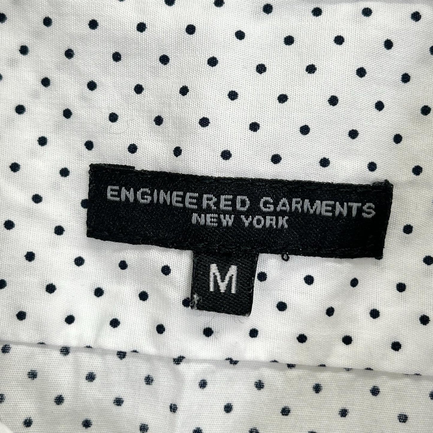 Engineered Garments Dot Pattern Cotton Shirt White Size M