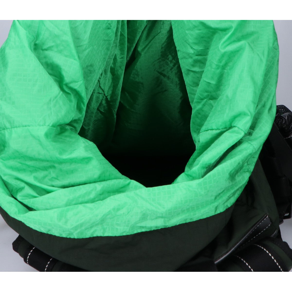BOTTEGA VENETA Nylon Backpack Green/Black Size ONE SIZE