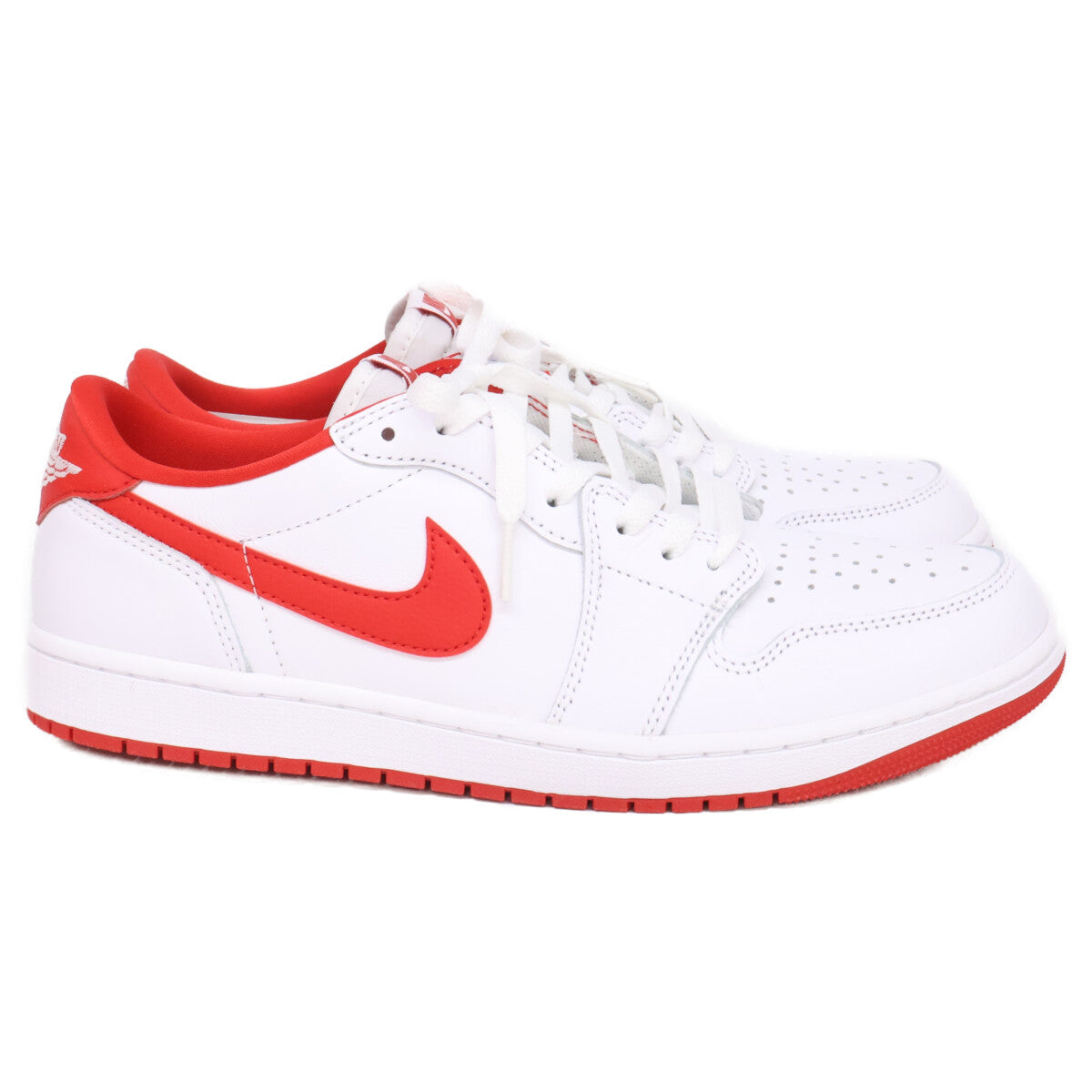 NIKE Air Jordan 1 Retro Low OG Sneakers White/Red Size 11