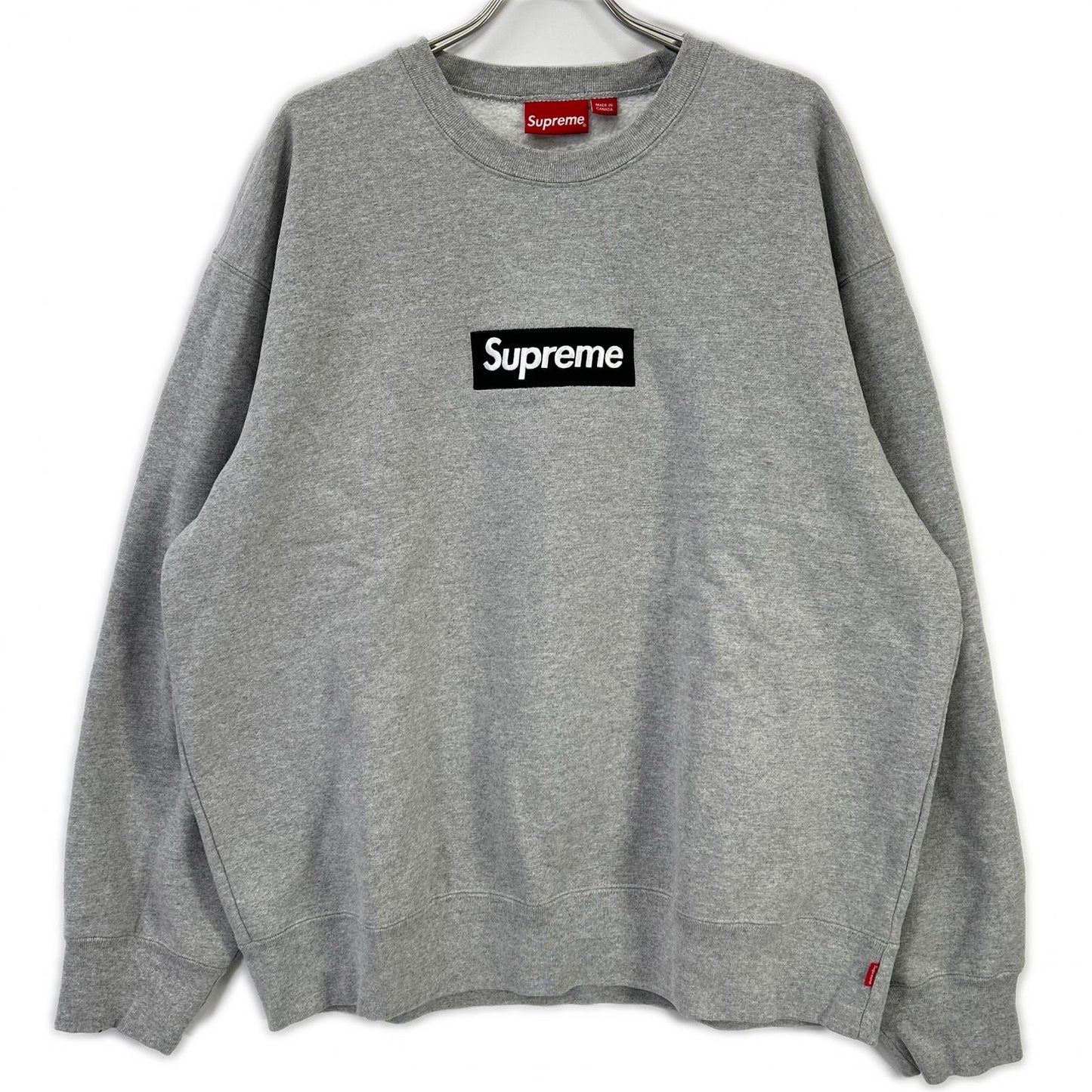 Supreme 22AW Box Logo Crewneck Gray Cotton Size XL