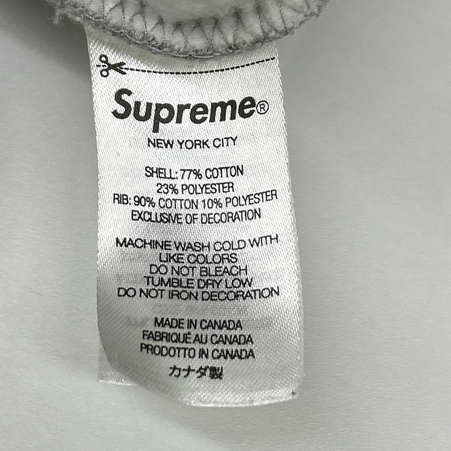 Supreme 22AW Box Logo Crewneck Gray Cotton Size XL
