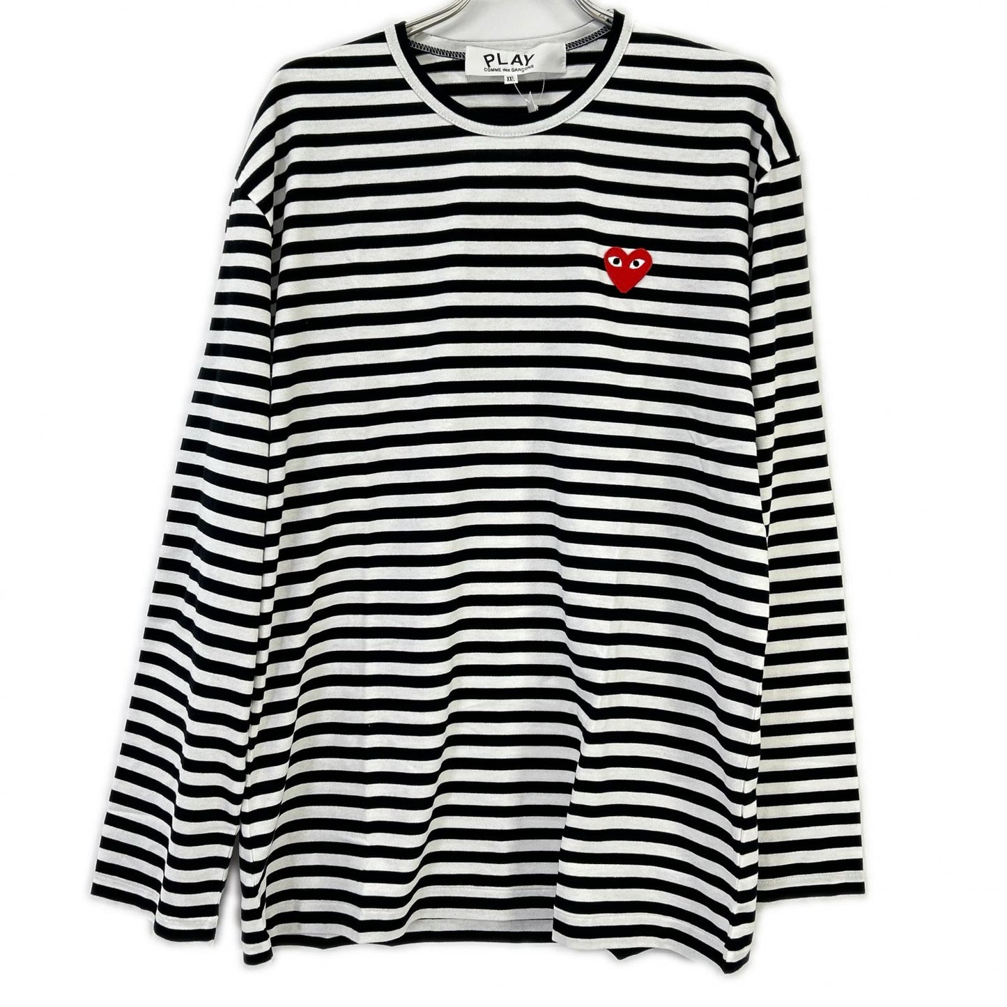 PLAYCOMMEdesGARCONS Striped T-Shirt White/Black Size XXL