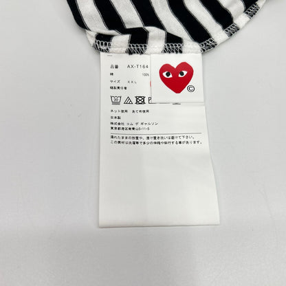 PLAYCOMMEdesGARCONS Striped T-Shirt White/Black Size XXL