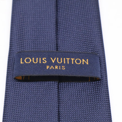 LOUIS VUITTON LV Bottom Stripe Silk Tie Navy Size ONE SIZE
