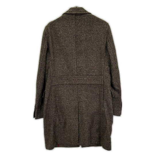 BOGLIOLI K.Jacket Herringbone Wool Coat Brown Size 46