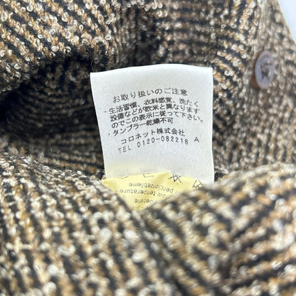 BOGLIOLI K.Jacket Herringbone Wool Coat Brown Size 46