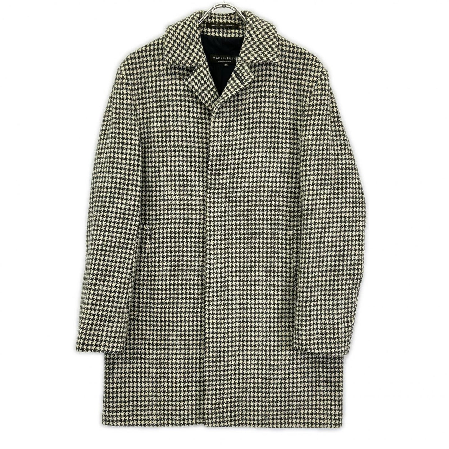 MACKINTOSH Houndstooth Wool Coat Beige/Black Size 38