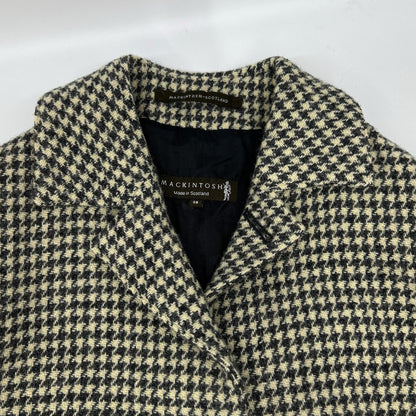 MACKINTOSH Houndstooth Wool Coat Beige/Black Size 38