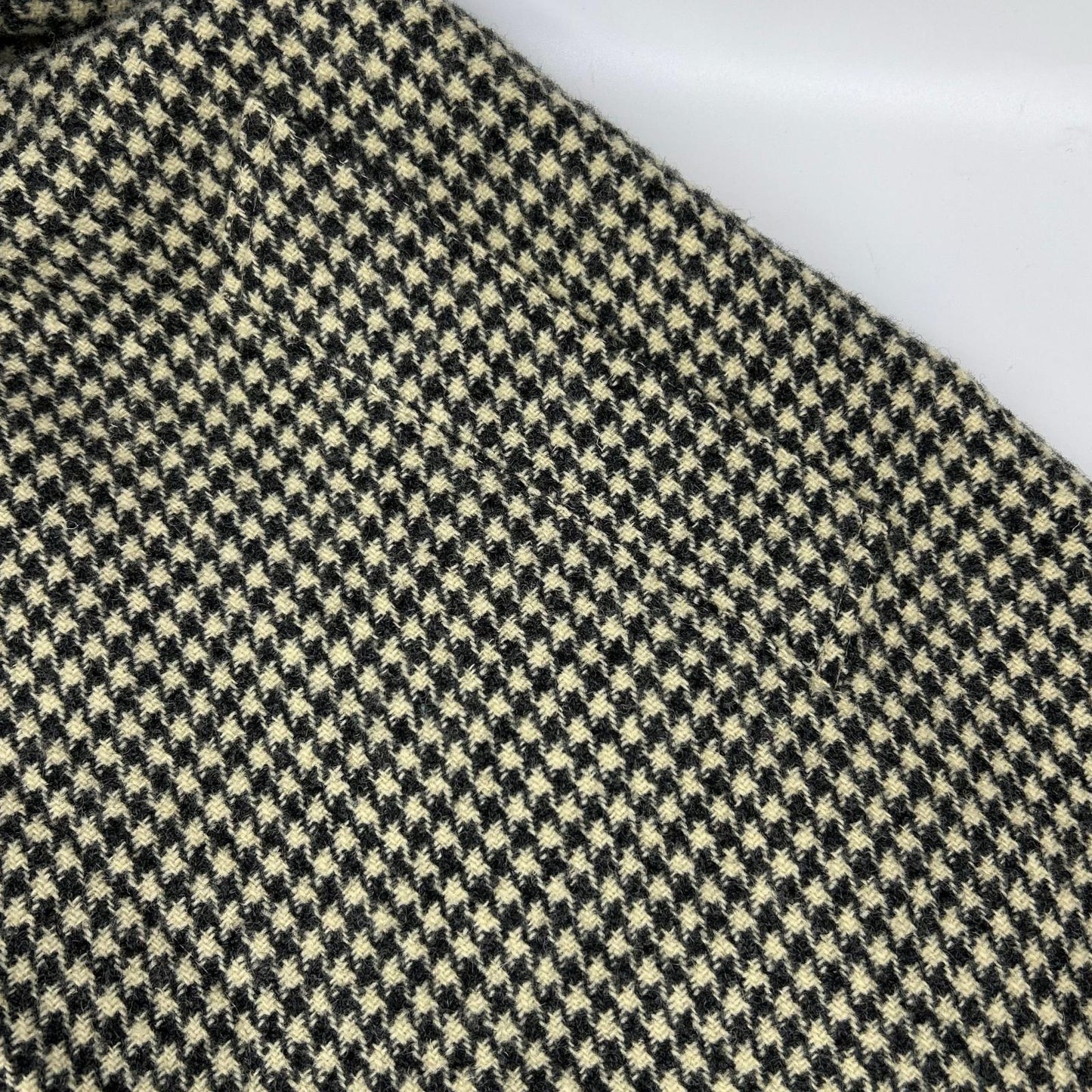 MACKINTOSH Houndstooth Wool Coat Beige/Black Size 38