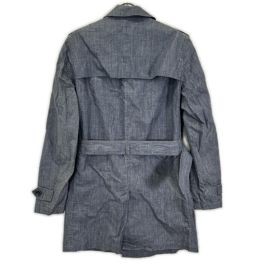 HERNO IM0126U Trench Coat Blue Cotton Size 46