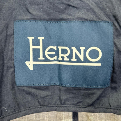 HERNO IM0126U Trench Coat Blue Cotton Size 46