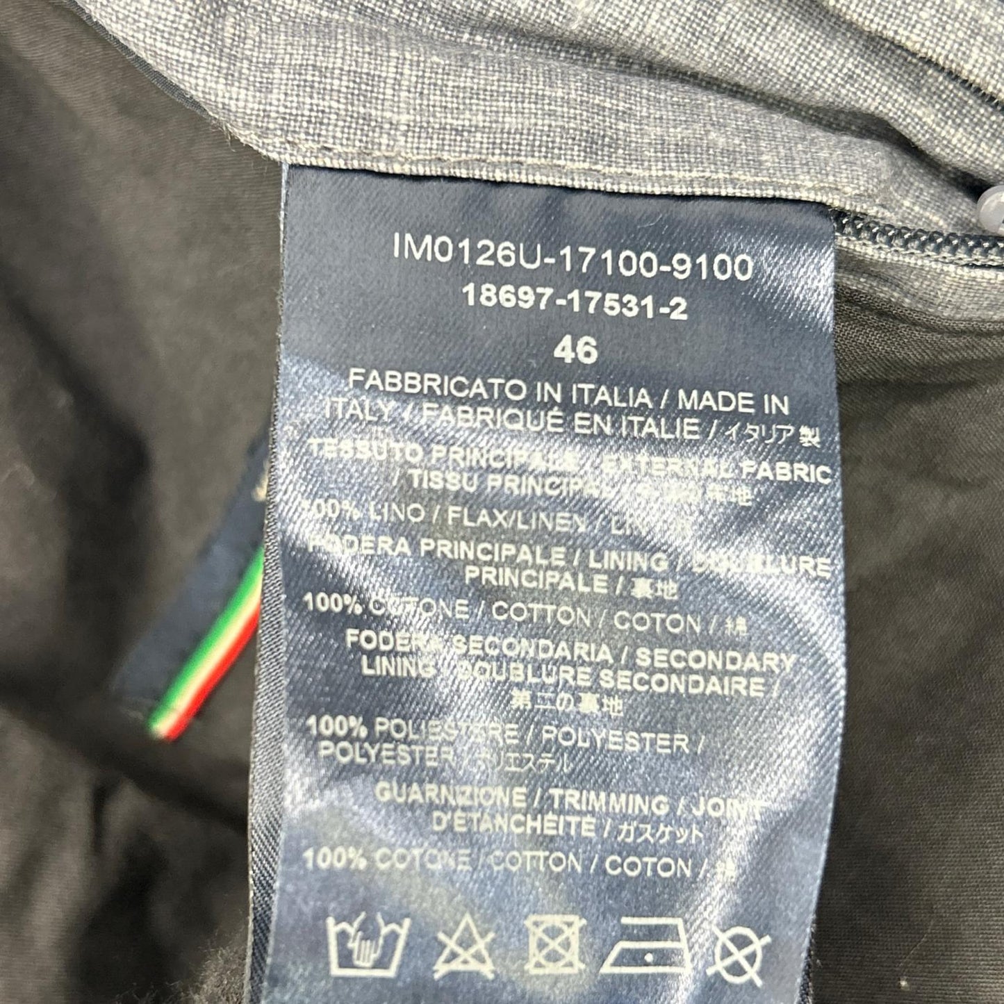 HERNO IM0126U Trench Coat Blue Cotton Size 46