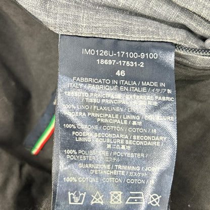 HERNO IM0126U Trench Coat Blue Cotton Size 46