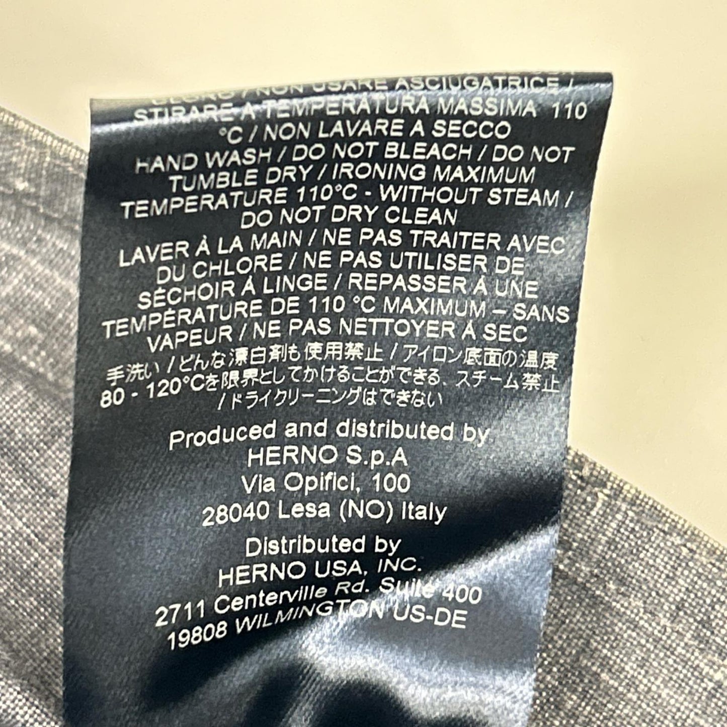 HERNO IM0126U Trench Coat Blue Cotton Size 46