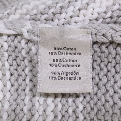 HERMES Cashmere Blend Low-Gauge Sweater Gray Size L