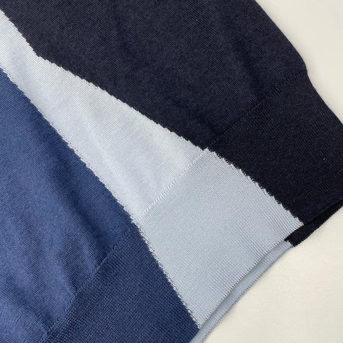 HERMES Blue/Black Long Sleeve T-Shirt Size XL
