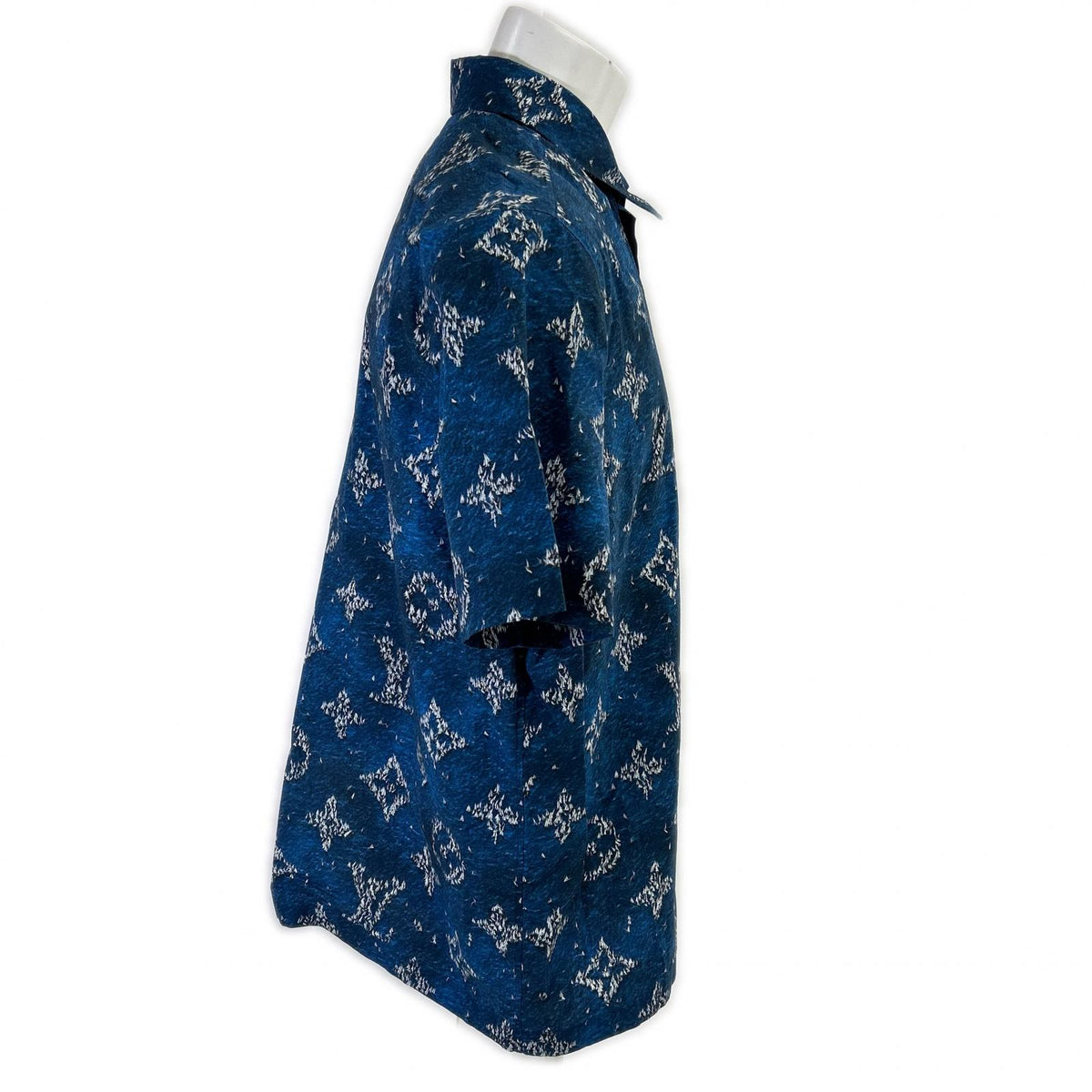 LOUIS VUITTON Monogram Print Short Sleeve Shirt Size M