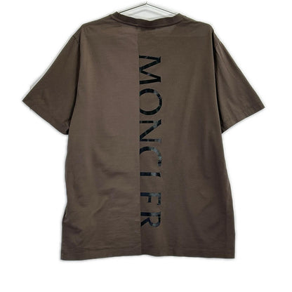 MONCLER 23SS Back Logo T-Shirt Brown Cotton Size L